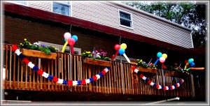 Hawaiian Luau July 4th Birthday Balloons