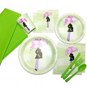 Mod Mom Baby Shower Tableware