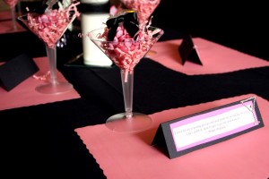 Pink and Black Decorations