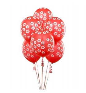 Red Hibiscus Balloons