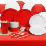 Red and White Party Plate Set