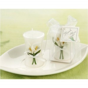 Calla Lily Wedding Candle Decoration