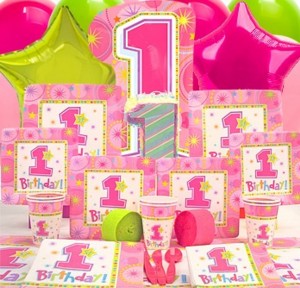 Girl's First Birthday Decorations