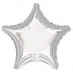 Silver Mylar Star Balloon