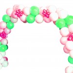 Pink and Green Balloon Arch