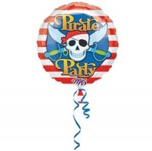 Pirate Party Balloon Red White Blue