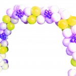 Purple and Yellow Balloon Arch