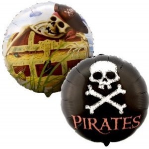 Skull and Crossbones Pirate Balloons