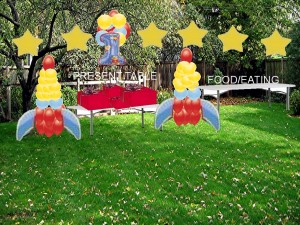 Rocket Ship Birthday Plan Blank Space
