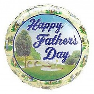 Happy Fathers Day Balloon Mylar Golf Course