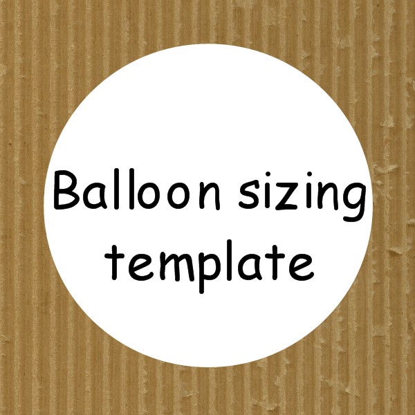 Cardboard balloon template