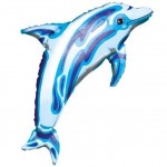 Mylar Dolphin Balloon Transparent