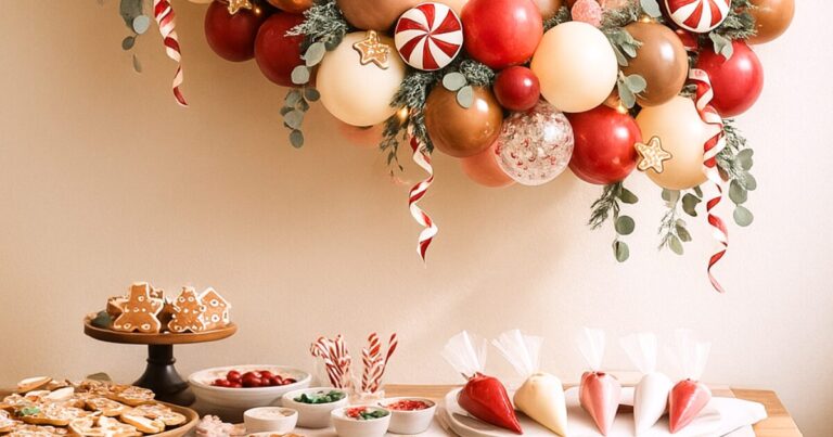 8 Gingerbread-Inspired Balloon Garland Decorations