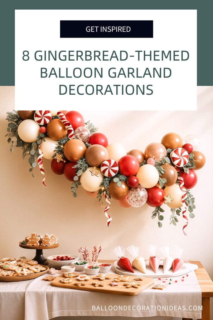8 Gingerbread-themed Balloon Garland Christmas Decorations