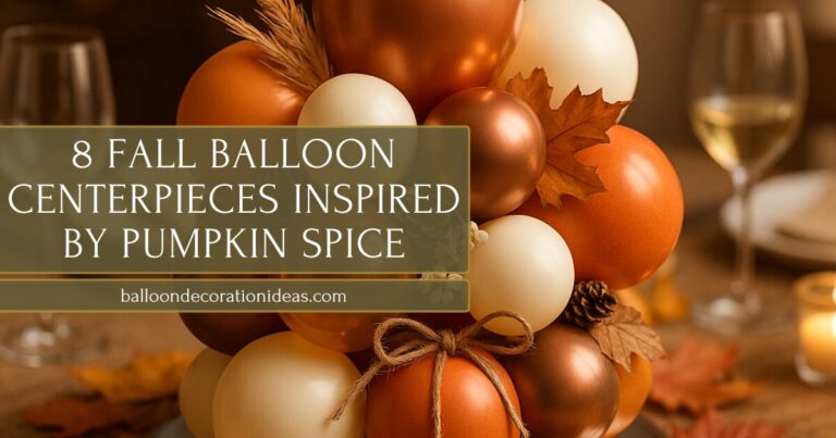 Fall Balloon Centerpieces Inspired by Pumpkin Spice Season