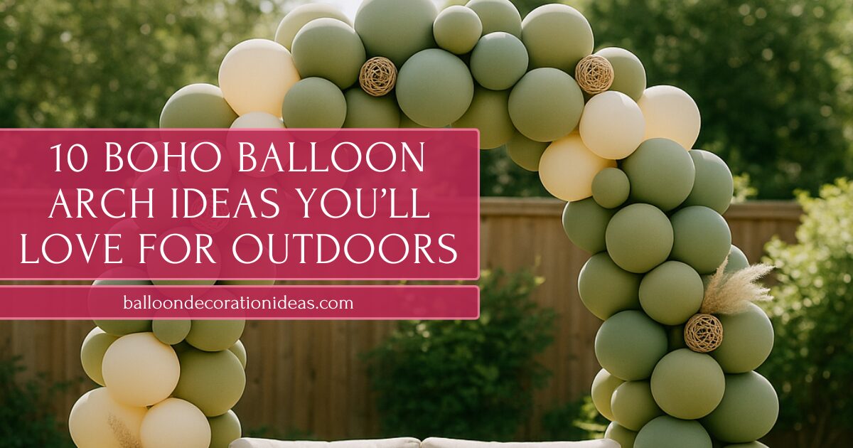 Boho Balloon Arch Ideas for Backyard Celebrations