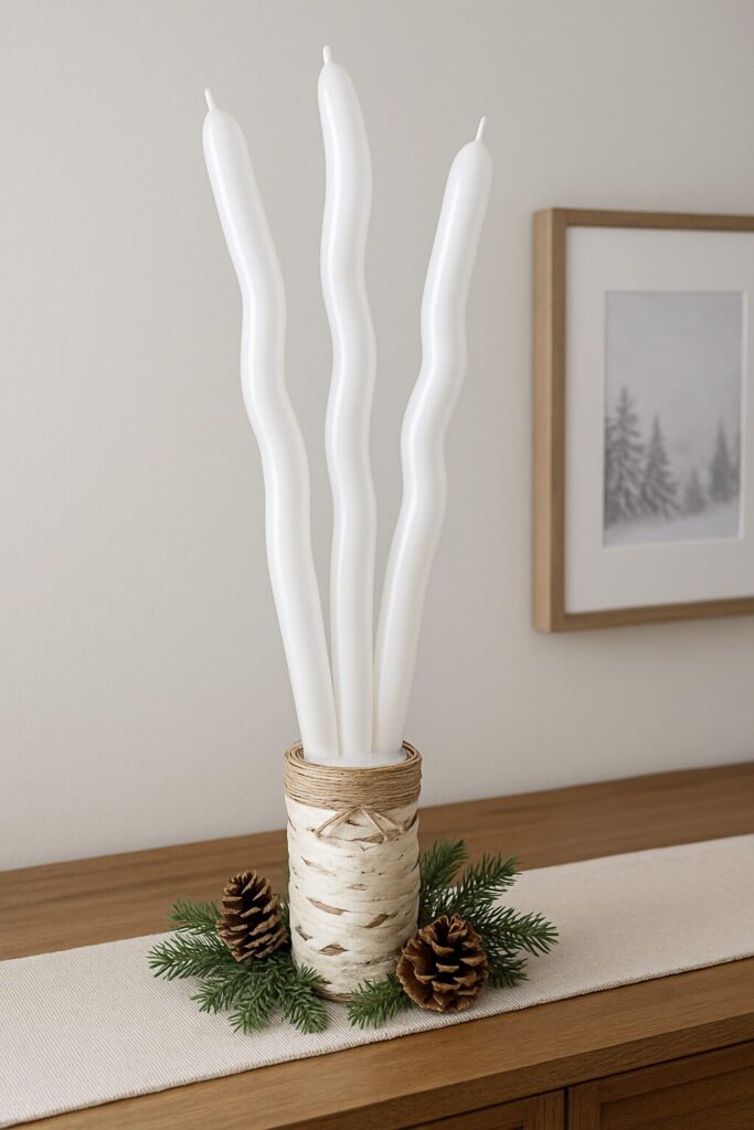 Rustic Birch-Inspired Balloon Stalks