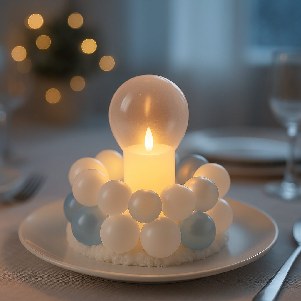 Snowfall-Inspired Mini Garland Balloon Rings