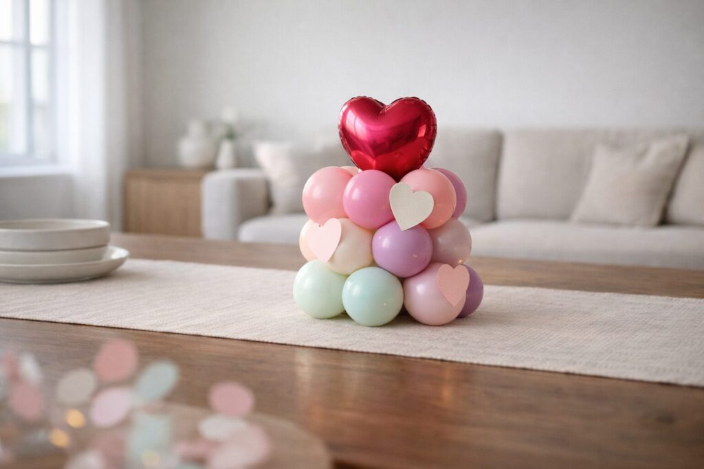 conversation heart balloon decoration